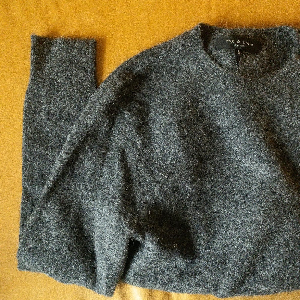 [RAG & BONE] Arnie Grey Alpaca-blend Jumper
